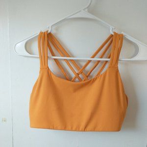 Athleta Sports Bra, Orange, size Small